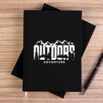 Zepplin Giyim Outdors Adventure Siyah Çizgisiz Kanvas Defter Çizgisiz - 14x21 cm