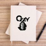 Zepplin Giyim Ozzy Osbounre Head Çizgisiz Kanvas Defter Çizgisiz - Krem - 14x21 cm