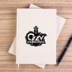 Zepplin Giyim Ozzy Osbourne Skull Çizgisiz Kanvas Defter Çizgisiz - Krem - 14x21 cm