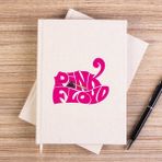 Zepplin Giyim Pink Floyd Black Text Çizgisiz Kanvas Defter Çizgisiz - Krem - 14x21 cm