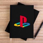Zepplin Giyim Playstation Logo Color Siyah Çizgisiz Kanvas Defter Çizgisiz - 14x21 cm