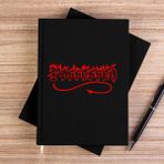 Zepplin Giyim Possessed Red Logo Siyah Çizgisiz Kanvas Defter Çizgisiz - 14x21 cm