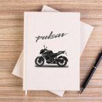 Zepplin Giyim Pulsar NS200 Moto Krem Çizgisiz Kanvas Defter Çizgisiz - 14x21 cm