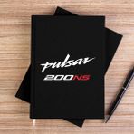 Zepplin Giyim Pulsar NS200 Text Siyah Çizgisiz Kanvas Defter Çizgisiz - 14x21 cm
