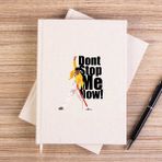 Zepplin Giyim Queen Don't Stop Me Now Çizgisiz Kanvas Defter Çizgisiz - Krem - 14x21 cm