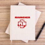 Zepplin Giyim Rammstein Fly Çizgisiz Kanvas Defter Çizgisiz - Krem - 14x21 cm