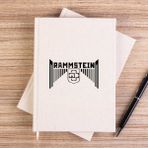 Zepplin Giyim Rammstein Wall Çizgisiz Kanvas Defter Çizgisiz - Krem - 14x21 cm