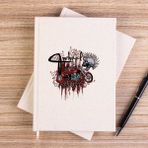 Zepplin Giyim Red Trike Animation Çizgisiz Kanvas Defter Çizgisiz - Krem - 14x21 cm