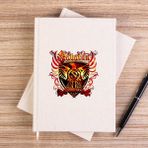 Zepplin Giyim Sabaton Coat Of Arms Siyah Kanvas Defter Çizgisiz - 14x21 cm