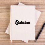 Zepplin Giyim Sabaton Logo Çizgisiz Kanvas Defter Çizgisiz - Krem - 14x21 cm