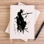 Zepplin Giyim Samurai Miyamoto Musashi Çizgisiz Kanvas Defter Çizgisiz - Krem - 14x21 cm
