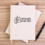 Zepplin Giyim Saxon Logo Text Çizgisiz Kanvas Defter Çizgisiz - Krem - 14x21 cm