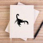 Zepplin Giyim Scorpions Logo White Çizgisiz Kanvas Defter Çizgisiz - Krem - 14x21 cm