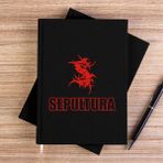 Zepplin Giyim Sepultura Siyah Kanvas Defter Çizgisiz - 14x21 cm