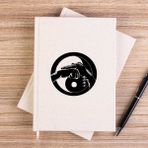 Zepplin Giyim Shorin Ryu Karete Art Çizgisiz Kanvas Defter Çizgisiz - Krem - 14x21 cm
