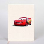 Zepplin Giyim Şimşek Mcqueen Cars Çizgisiz Kanvas Defter Çizgisiz - Krem - 14x21 cm