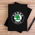 Zepplin Giyim Skoda Auto Siyah Çizgisiz Kanvas Defter Çizgisiz - 14x21 cm