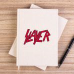 Zepplin Giyim Slayer Logo Classic Çizgisiz Kanvas Defter Çizgisiz - Krem - 14x21 cm