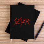 Zepplin Giyim Slayer Logo Siyah Kanvas Defter Çizgisiz - 14x21 cm