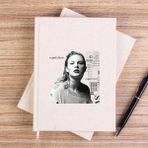 Zepplin Giyim Taylor Swift Portre Çizgisiz Kanvas Defter Çizgisiz - Krem - 14x21 cm