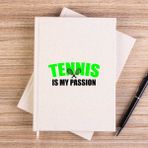 Zepplin Giyim Tennis Is My Passion Çizgisiz Kanvas Defter Çizgisiz - Krem - 14x21 cm