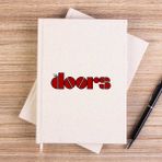 Zepplin Giyim The Doors Logo Red Çizgisiz Kanvas Defter Çizgisiz - Krem - 14x21 cm