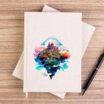 Zepplin Giyim The Island On The Cloud Çizgisiz Kanvas Defter Çizgisiz - Krem - 14x21 cm