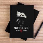 Zepplin Giyim The Witcher 3 Wolf Siluet Siyah Kanvas Defter Çizgisiz - 14x21 cm