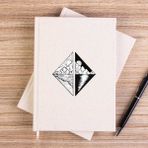 Zepplin Giyim Triangle Mountains Scenery Çizgisiz Kanvas Defter Çizgisiz - Krem - 14x21 cm