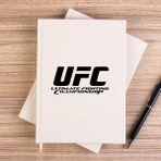 Zepplin Giyim Ufc Logo Ultimate Championship Çizgisiz Kanvas Defter Çizgisiz - Krem - 14x21 cm