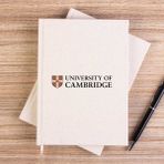 Zepplin Giyim University Of Cambridge Logo Text Çizgisiz Kanvas Defter Çizgisiz - Krem - 14x21 cm