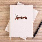 Zepplin Giyim Venom Fire Logo Çizgisiz Kanvas Defter Çizgisiz - Krem - 14x21 cm