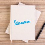 Zepplin Giyim Vespa Text Blue Siyah Kanvas Defter Çizgisiz - 14x21 cm