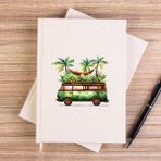 Zepplin Giyim Volkswagen Jungle Van Çizgisiz Kanvas Defter Çizgisiz - Krem - 14x21 cm