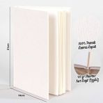 Zepplin Giyim Warfare Black Text Çizgisiz Kanvas Defter Çizgisiz - Krem - 14x21 cm