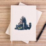 Zepplin Giyim Water Valley Castle Çizgisiz Kanvas Defter Çizgisiz - Krem - 14x21 cm