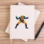 Zepplin Giyim Wolverine Portre Çizgisiz Kanvas Defter Çizgisiz - Krem - 14x21 cm