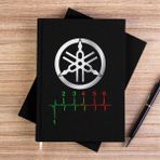 Zepplin Giyim Yamha Gear Siyah Kanvas Defter Çizgisiz - 14x21 cm
