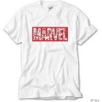 Zepplin Marvel Logo Inside Beyaz Kadın T-shirt
