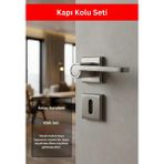 Zeraf Ev Lüks Zarafet Kare Rozetli Alüminyum Kapı Kolu Oda Tipi Kapı Kulp Inoks