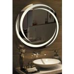 ZERAYNA 60x60 Yuvarlak LED Işıklı Dekoratif Ayna – Banyo, Ofis, Güzellik Merkezi ve Lavabo Kullanımı İçin