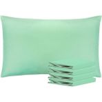 Zeren Home %100 Pamuklu 50X70 Yastık Kılıfı Pillow Case 3lü Paket - 50 x 70 Cm - Mint