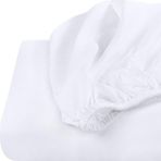 Zeren Home %100 Pamuklu Çift Kişilik Lastikli Çarşaf - 160 x 200 - Beyaz