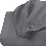 Zeren Home %100 Pamuklu Çift Kişilik Lastikli Çarşaf - 160 x 200 - Füme
