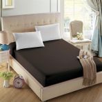 Zeren Home %100 Pamuklu Çift Kişilik Lastikli Çarşaf - 160 x 200 - Kahverengi