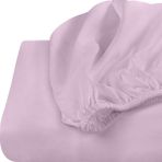 Zeren Home %100 Pamuklu Çift Kişilik Lastikli Çarşaf - 160 x 200 - Lila
