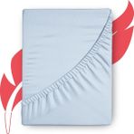 Zeren Home %100 Pamuklu Çift Kişilik Lastikli Çarşaf - 160 x 200 - Mavi