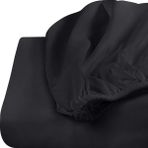 Zeren Home %100 Pamuklu Çift Kişilik Lastikli Çarşaf - 160 x 200 - Siyah
