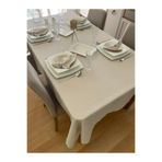 Zeren Home Assos Premium Dertsiz Masa Örtüsü Krem, 160 x 260