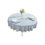 Zeren Home Dantel Detaylı Sıvıya Dayanıklı Dertsiz Yuvarlak Masa Örtüsü, 180 x 180, collec-aktarim116